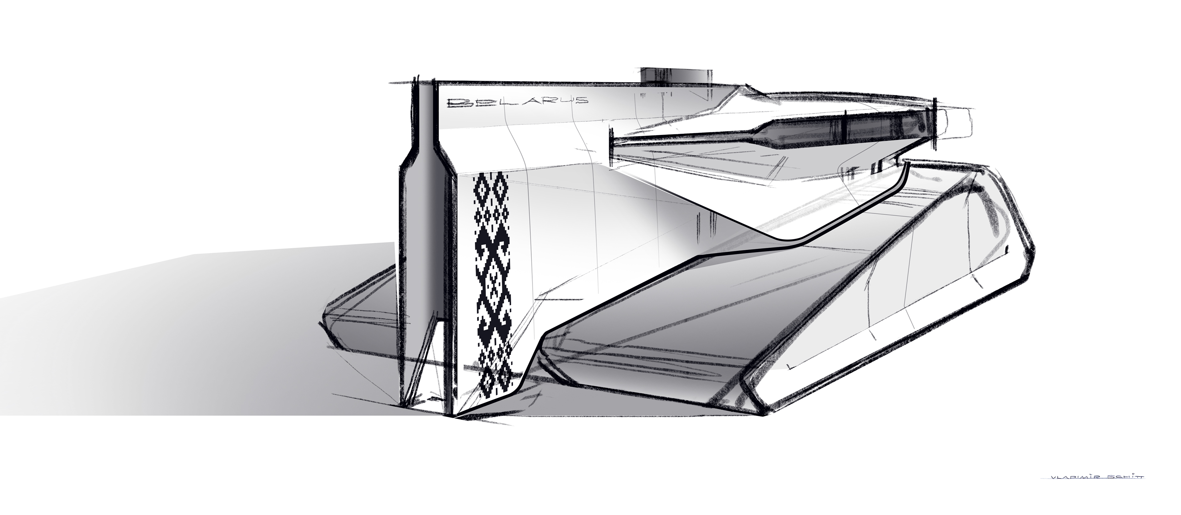 Tractor，Hand drawn，monochrome，sketch，vehicle，