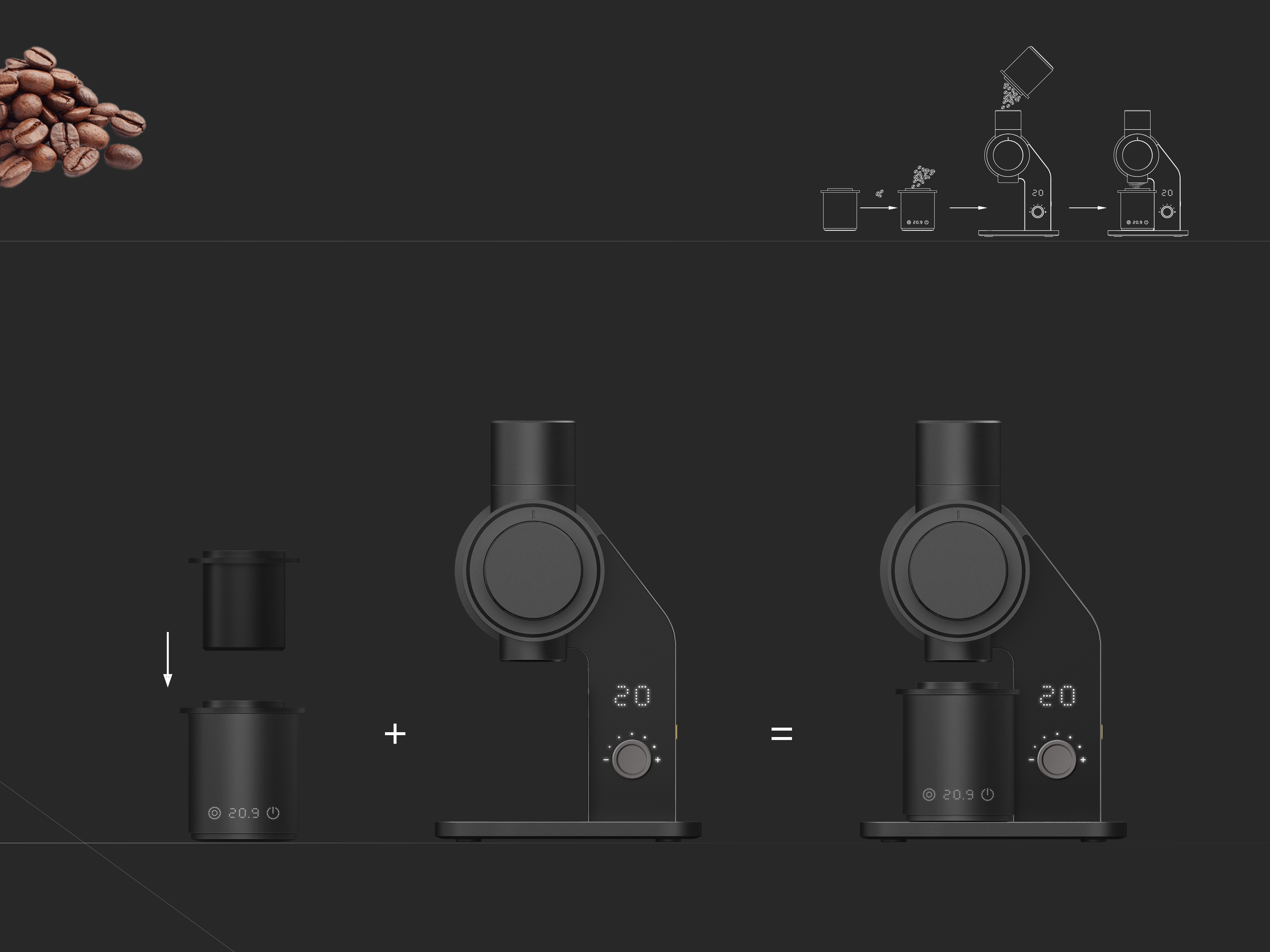 product design，kitchen，Coffee grinder，