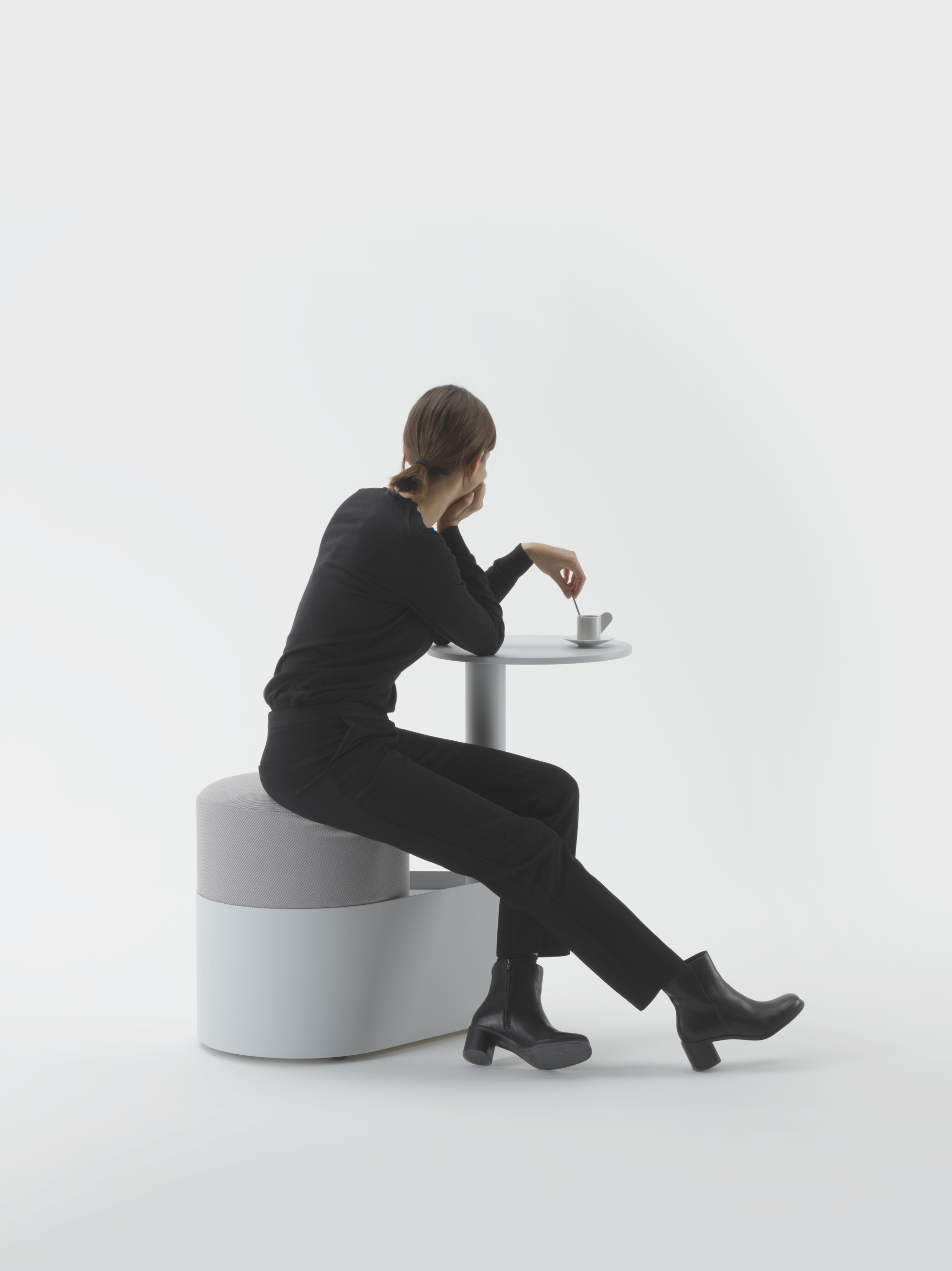 product design，office，Mobile table and chair combination，