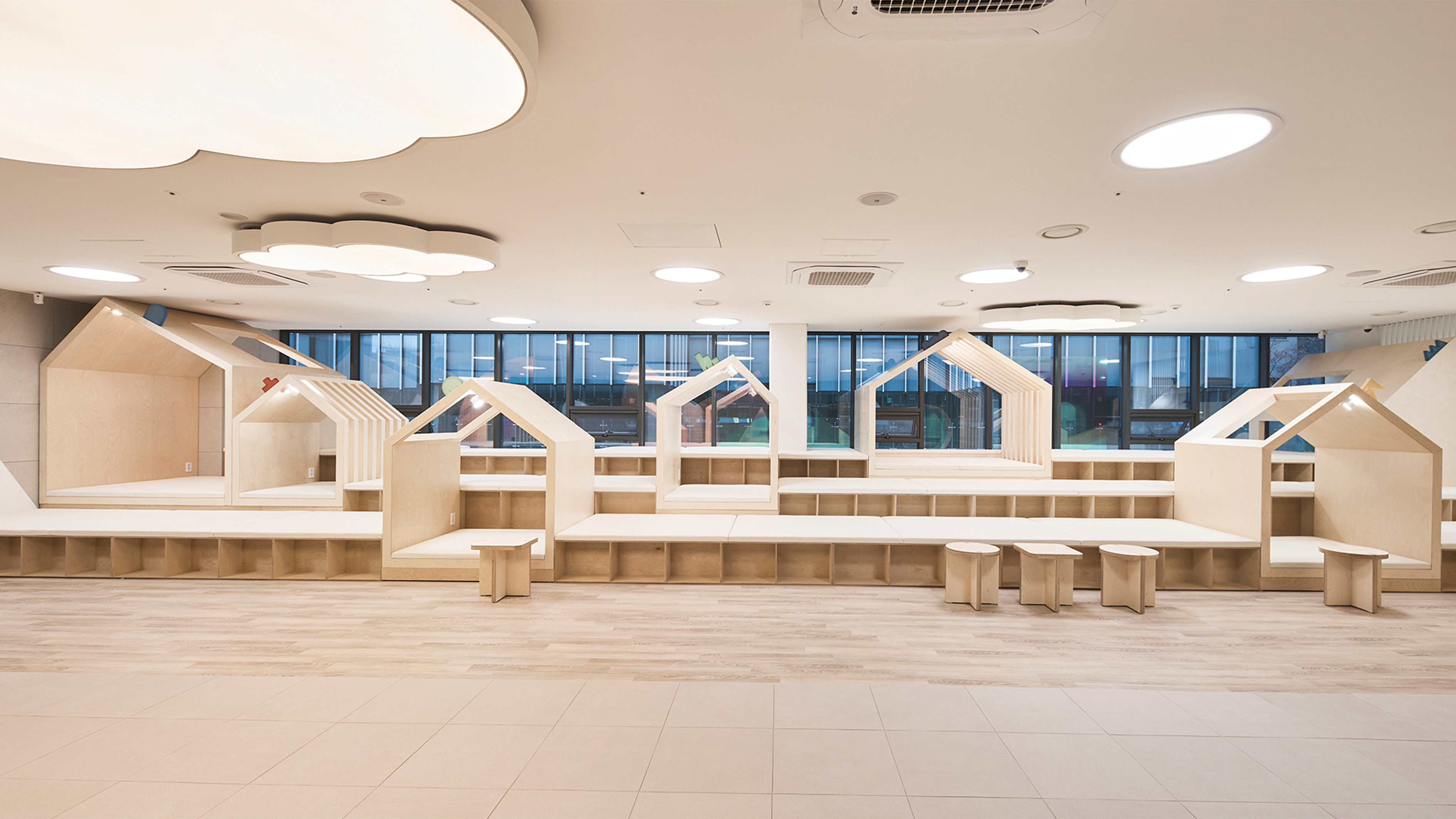 Interior design，public space ，Day care center for primary school students，