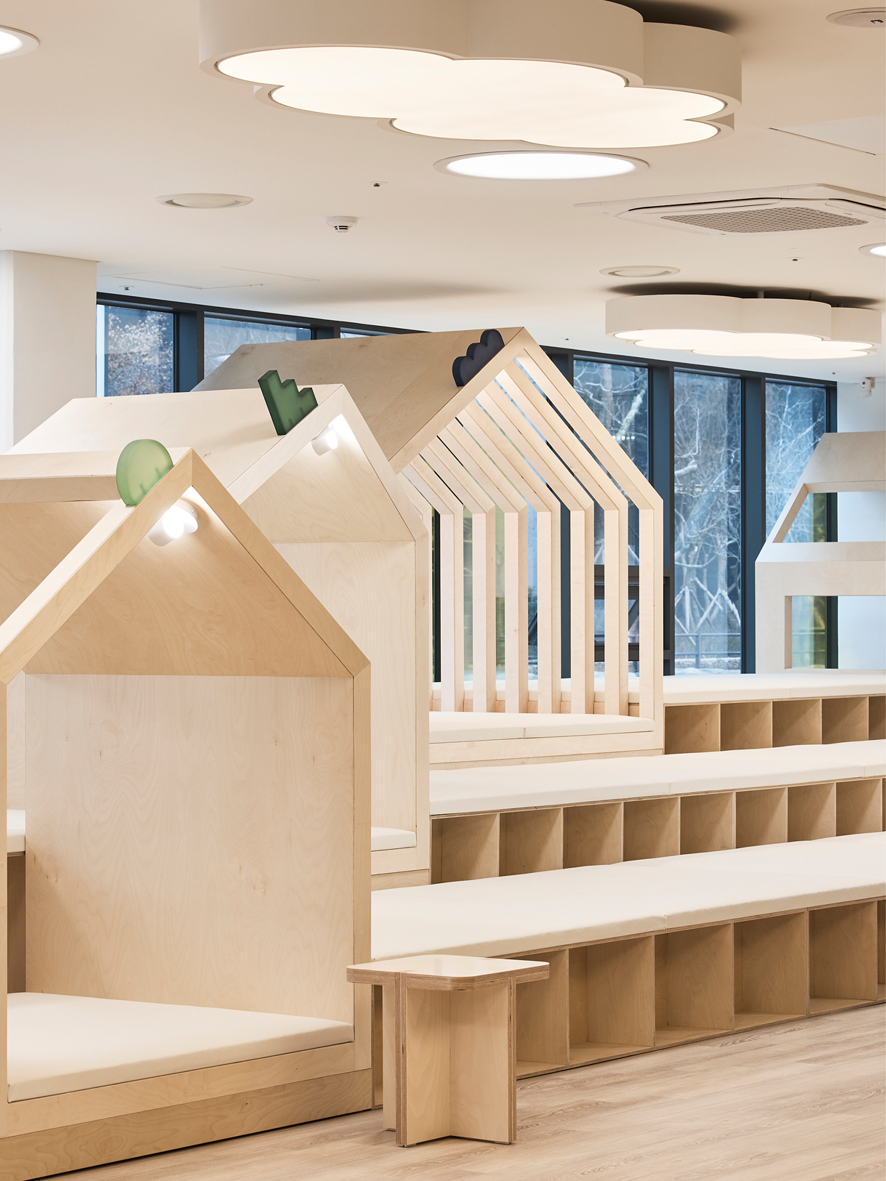 Interior design，public space ，Day care center for primary school students，