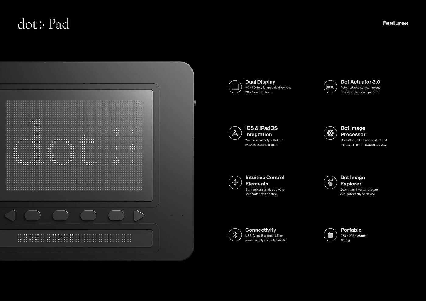 User interface (UI)，Product interface，The first intelligent tactile graphic display，