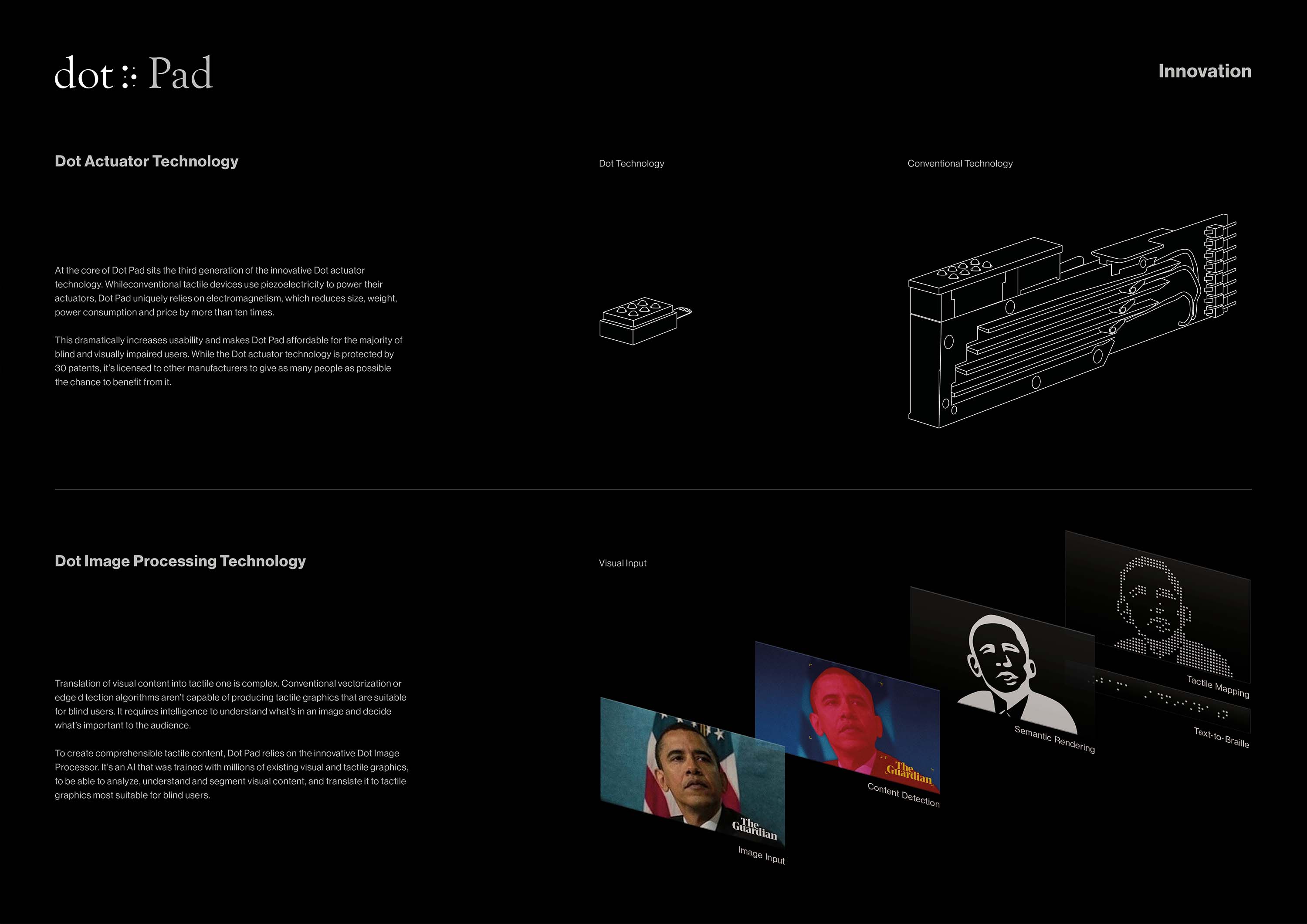 User interface (UI)，Product interface，The first intelligent tactile graphic display，