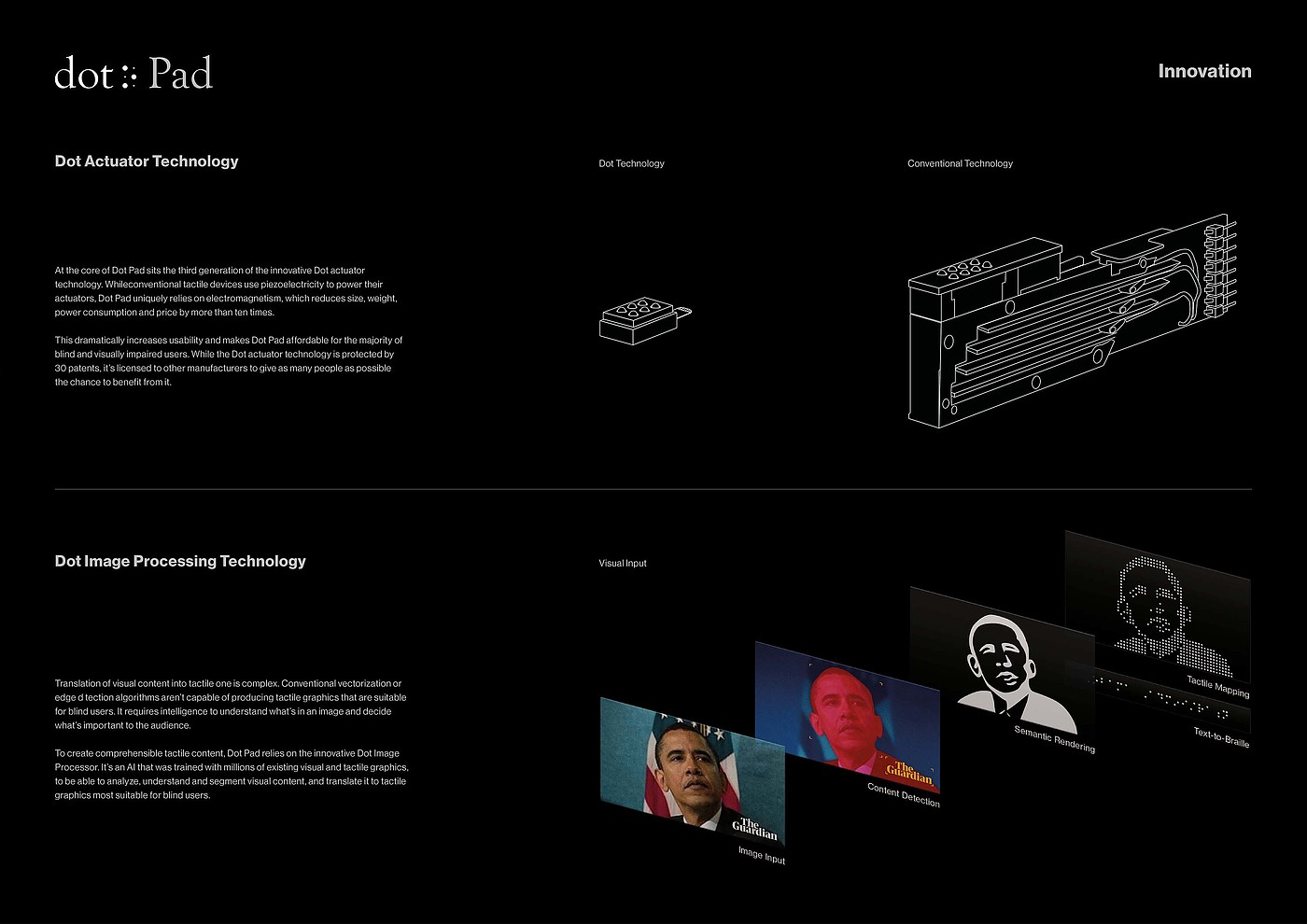User interface (UI)，Product interface，The first intelligent tactile graphic display，