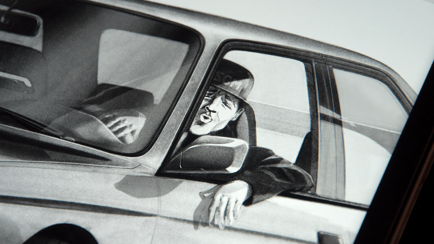 automobile，vehicle，Hand drawn，M3，