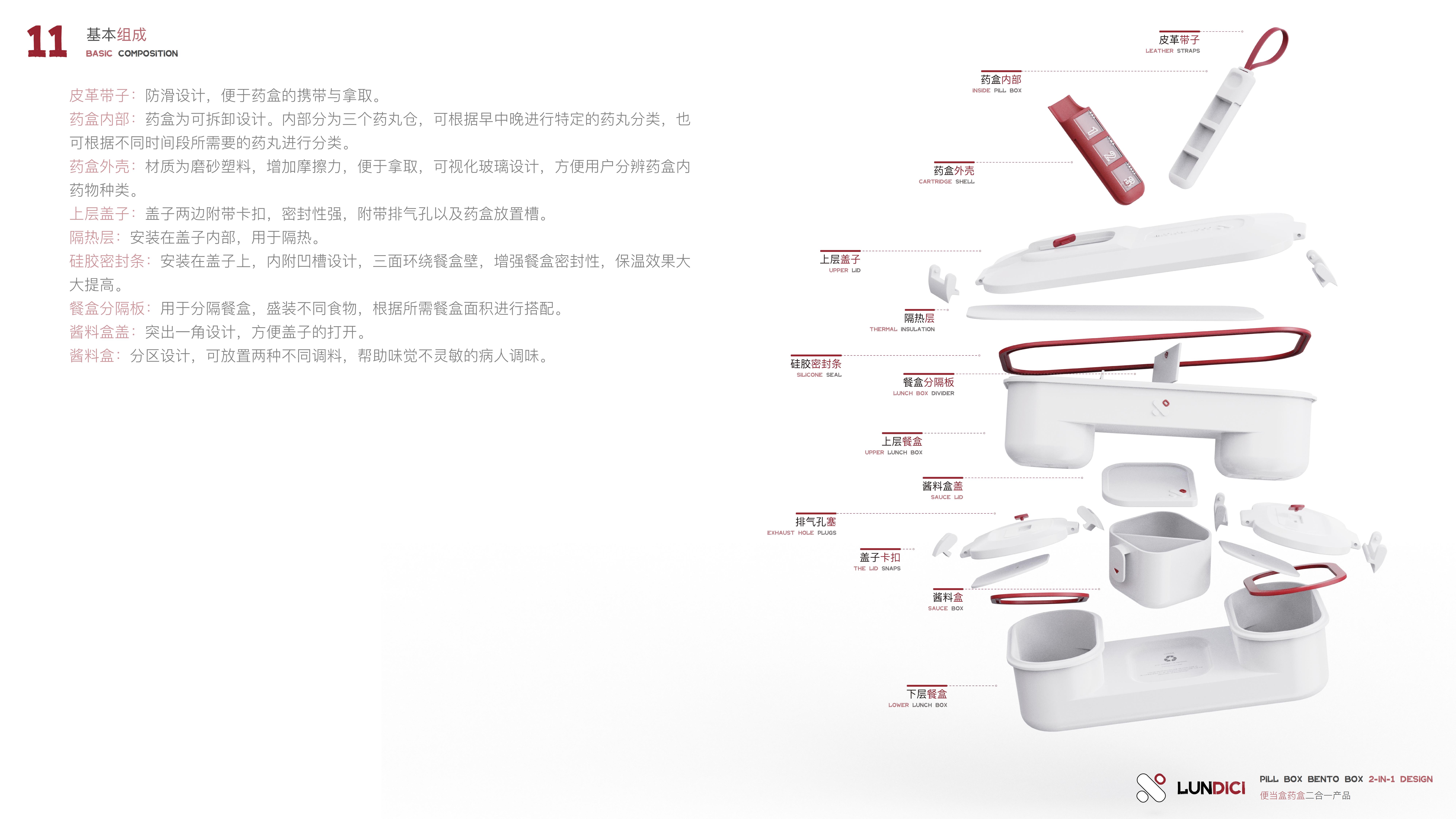 product design，Bento，Lunch box，Medicine box，hospital，patient，business，structure，