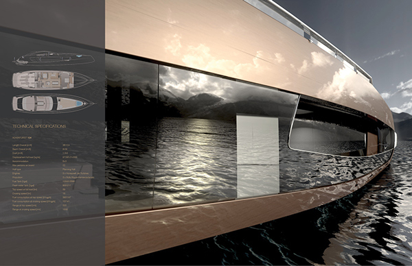concept，yacht，luxury，industrial design，Interior，