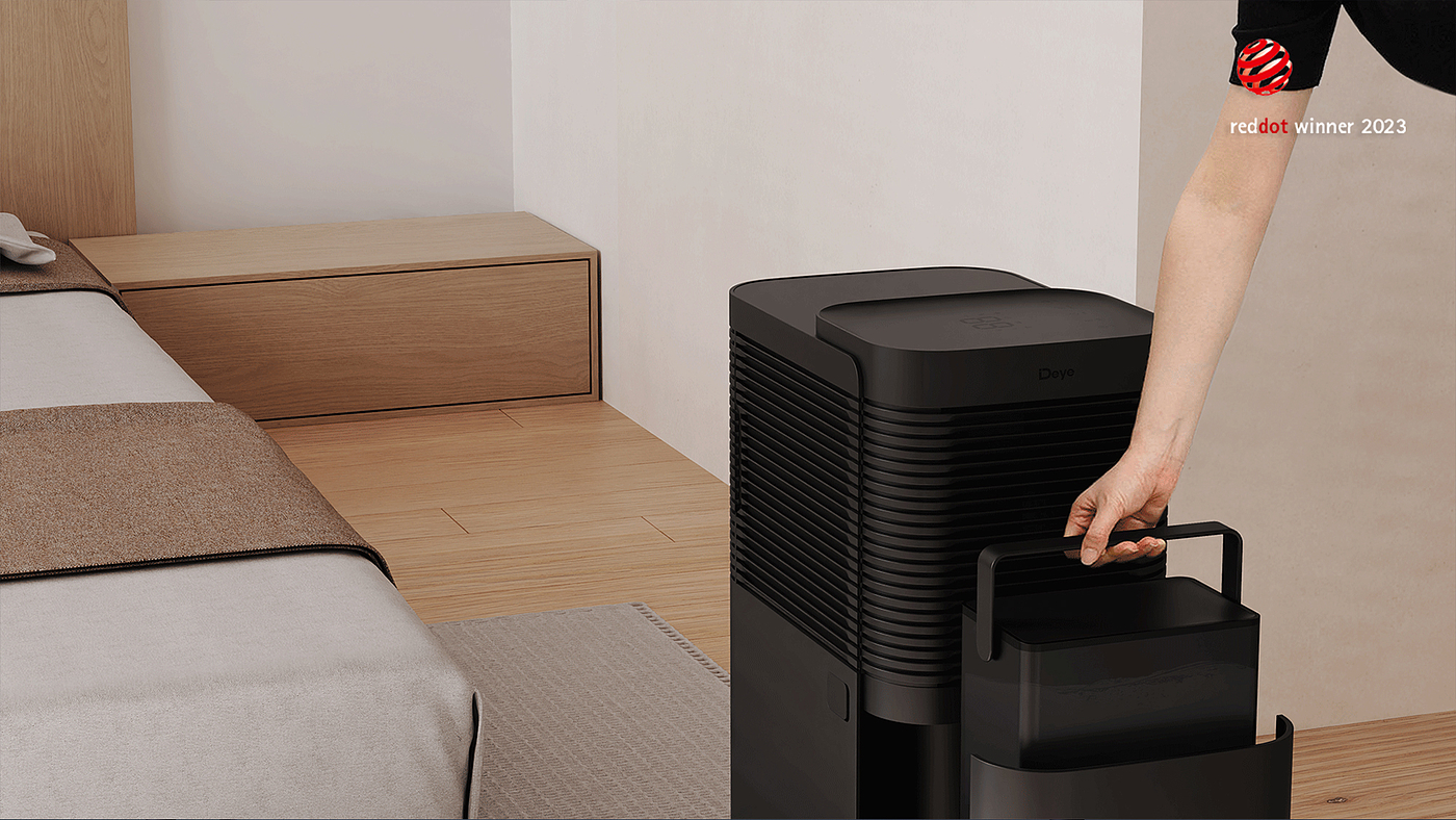 household electrical appliances，Simplicity，Geometric stacking，product design，dehumidifier，