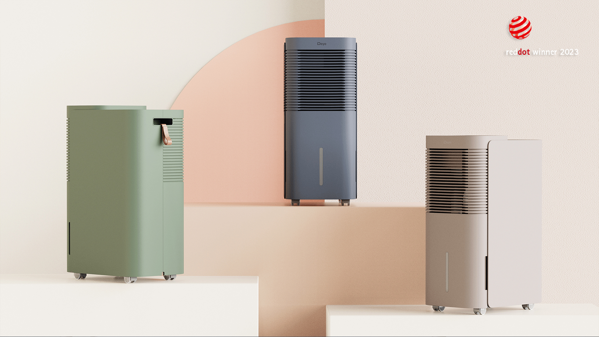 household electrical appliances，Simplicity，Geometric stacking，product design，dehumidifier，