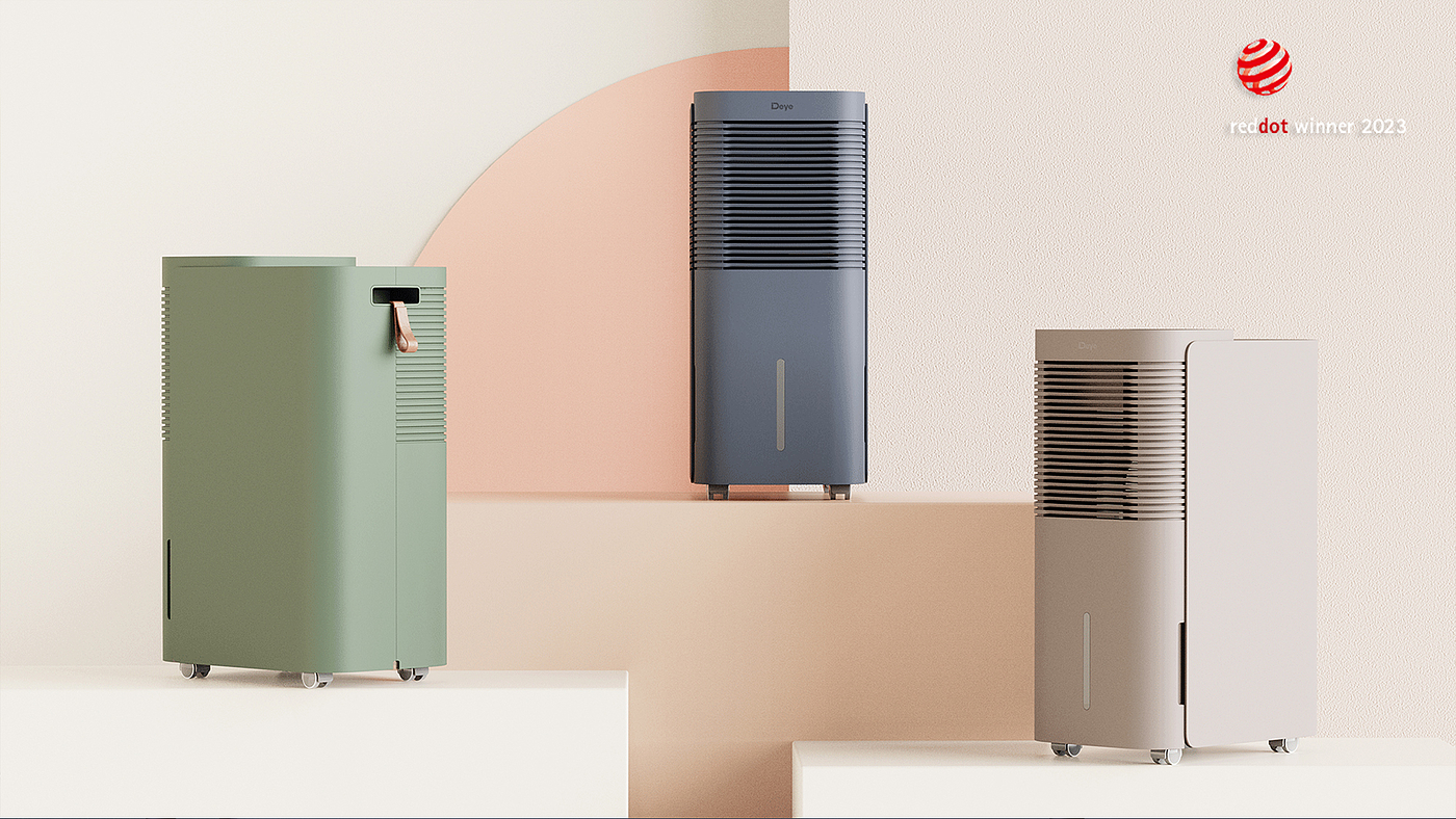 household electrical appliances，Simplicity，Geometric stacking，product design，dehumidifier，