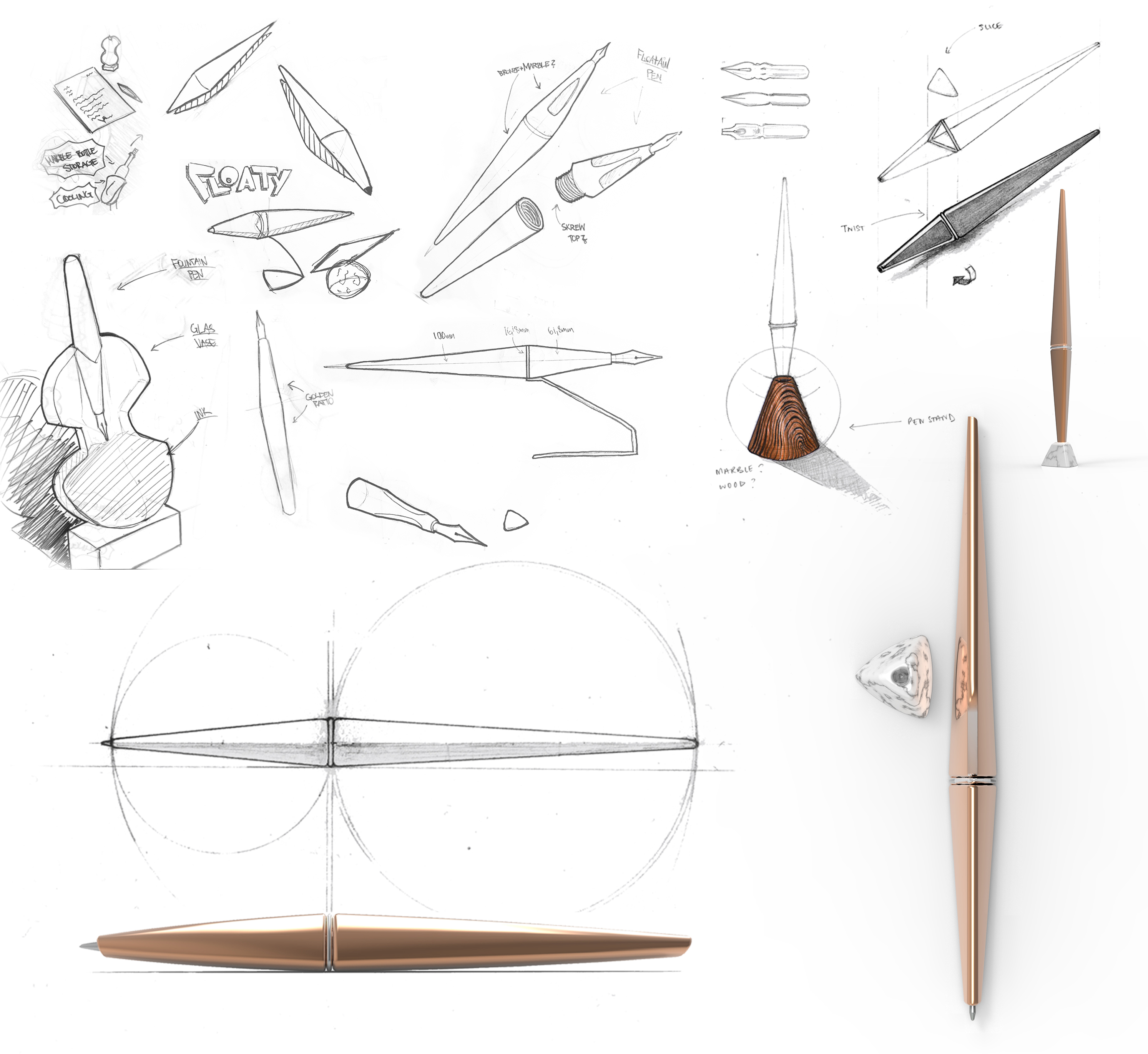 Pen，Cultural creation，balance，Marble，engineering，