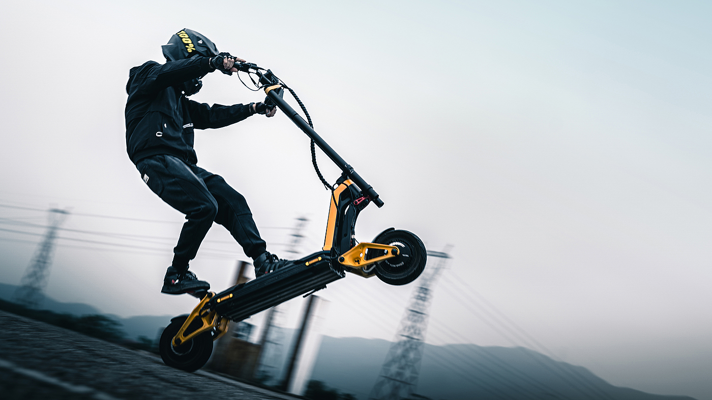 vehicle，industrial design，Scooter，motion，