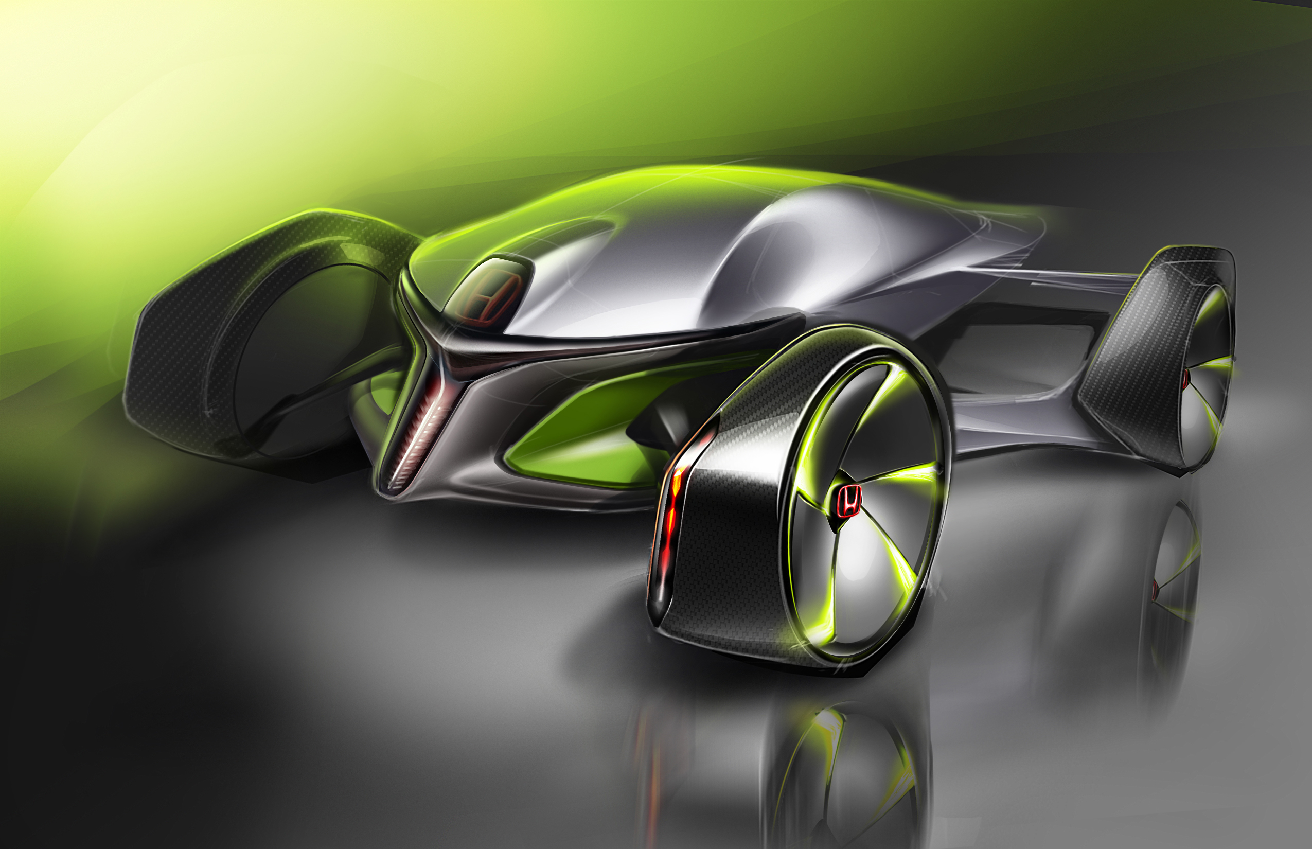 honda，Sports car，Automatic design，sketch，