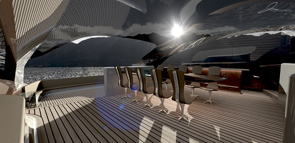 concept，yacht，luxury，industrial design，Interior，