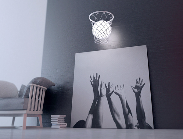 Wall lamp，Atmosphere lamp，lamp，light，Home Furnishing，Basketball，