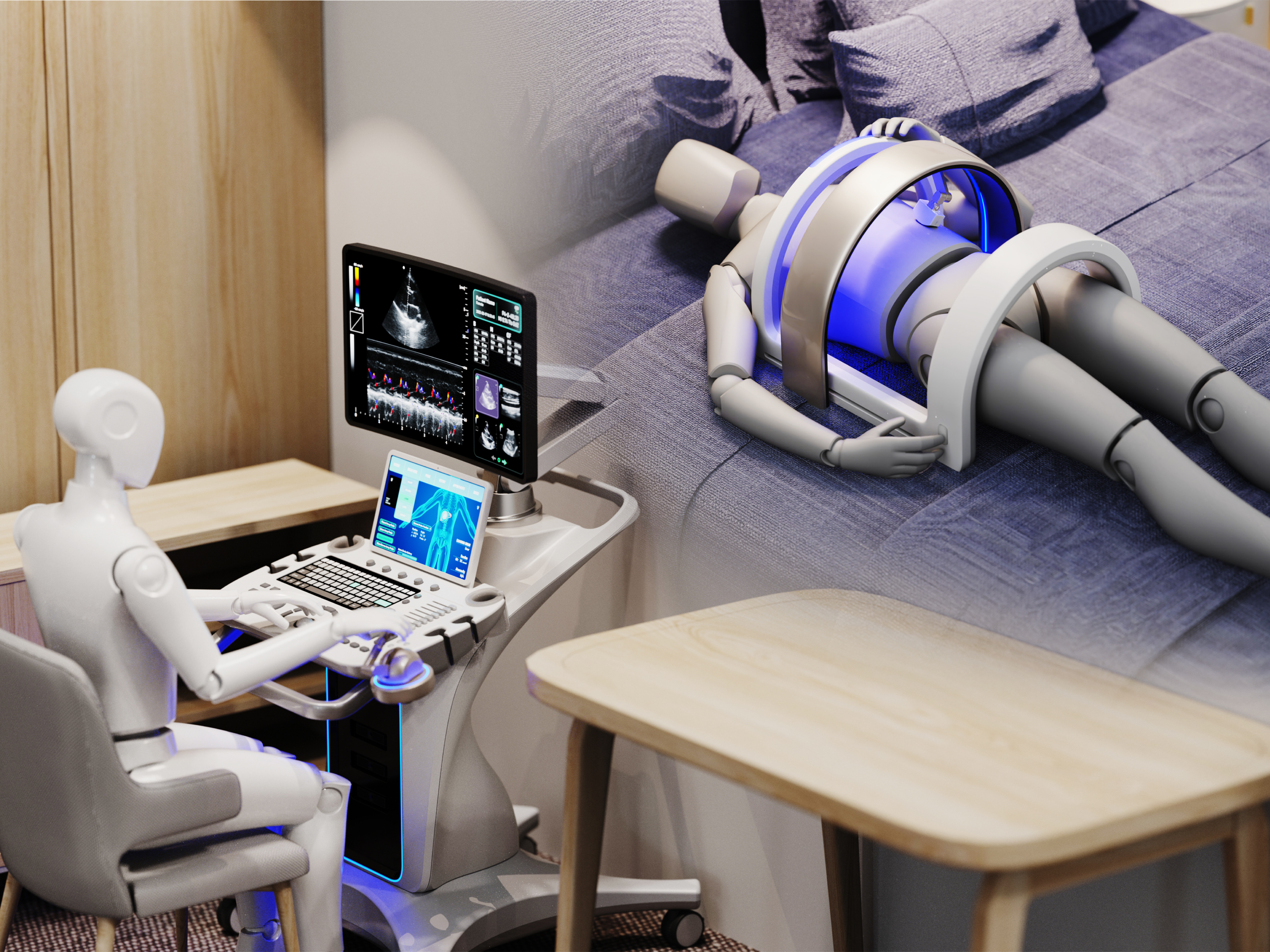 Professional concept，Product concept，remote ultrasonic diagnostic system，