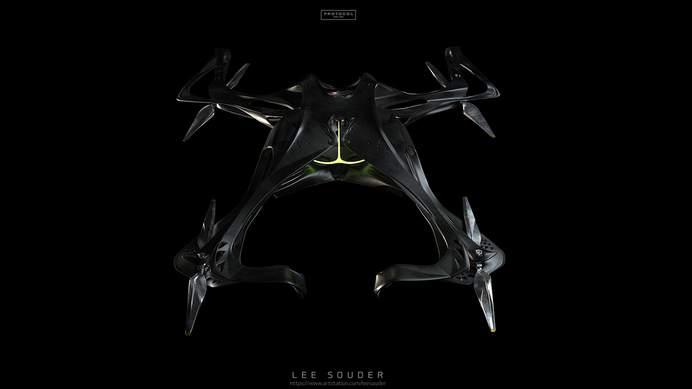 product design，UAV，black，