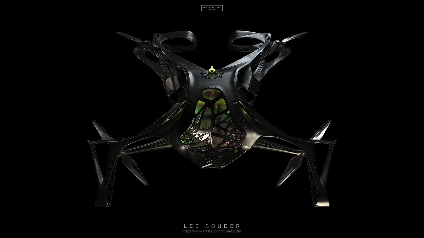 product design，UAV，black，