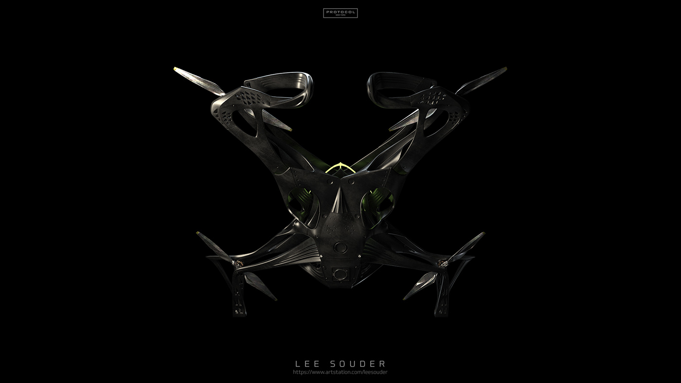 product design，UAV，black，