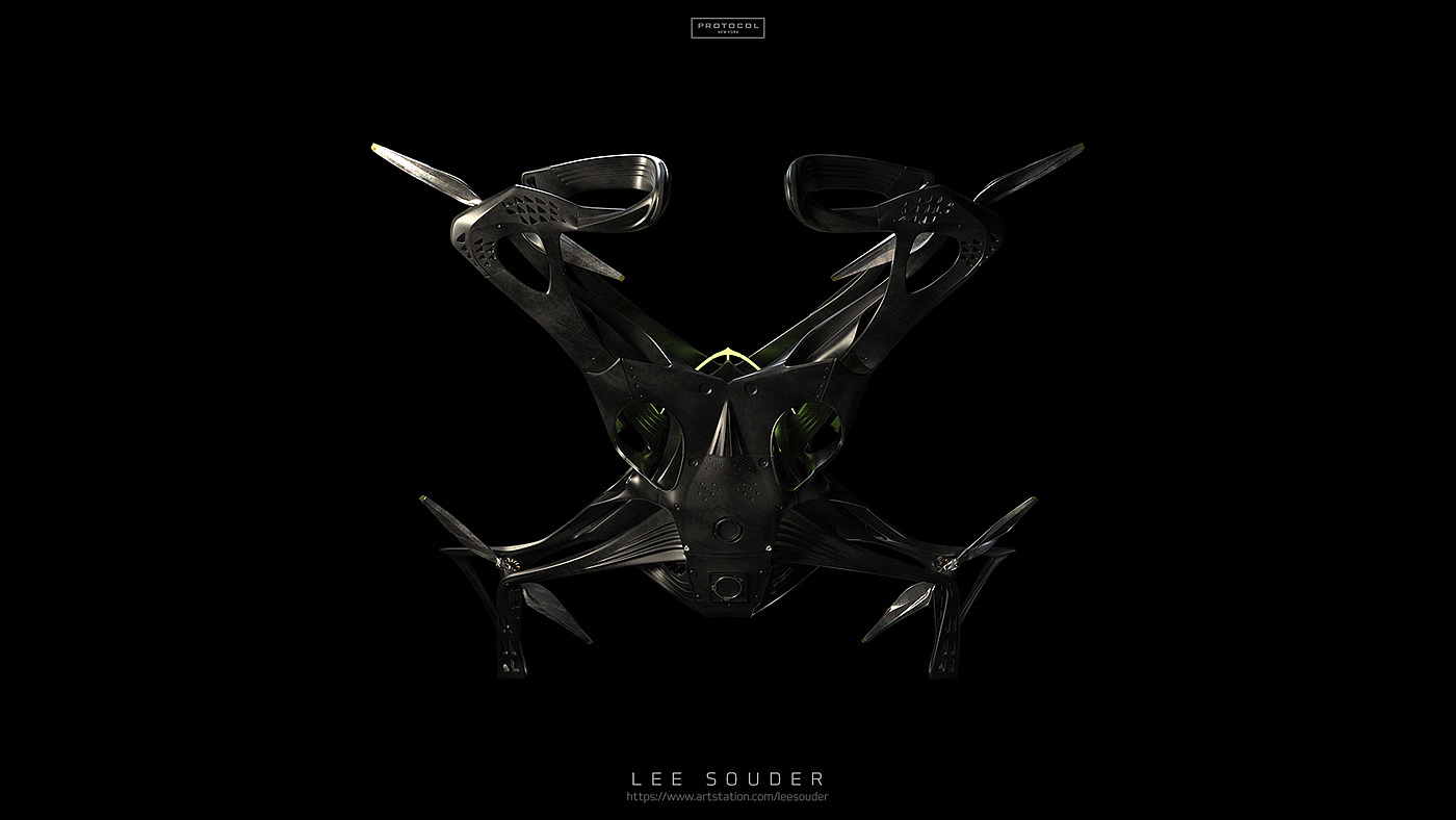 product design，UAV，black，