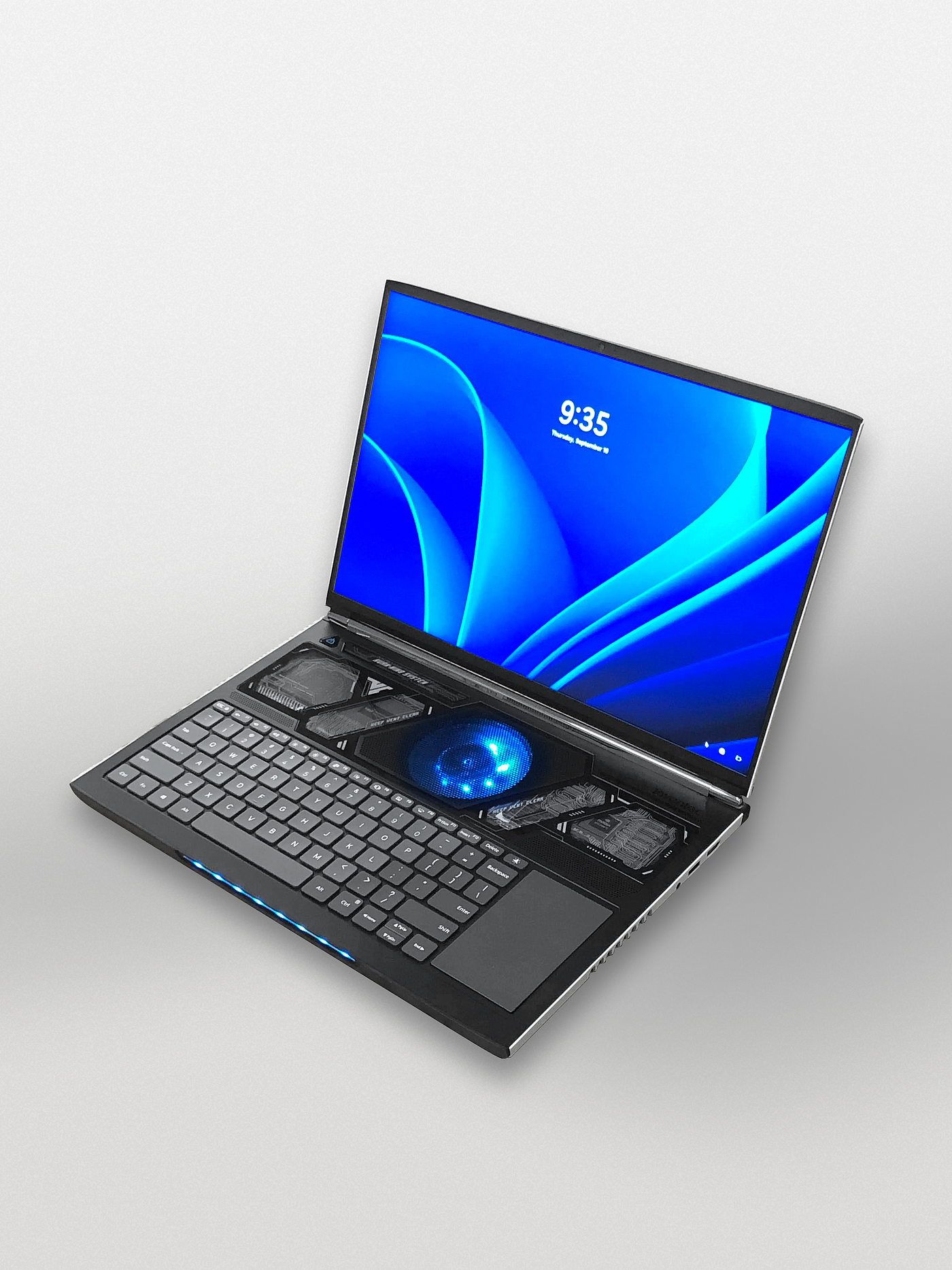 Professional concept，Product concept，Air Swirl Cooled Slim Laptop，