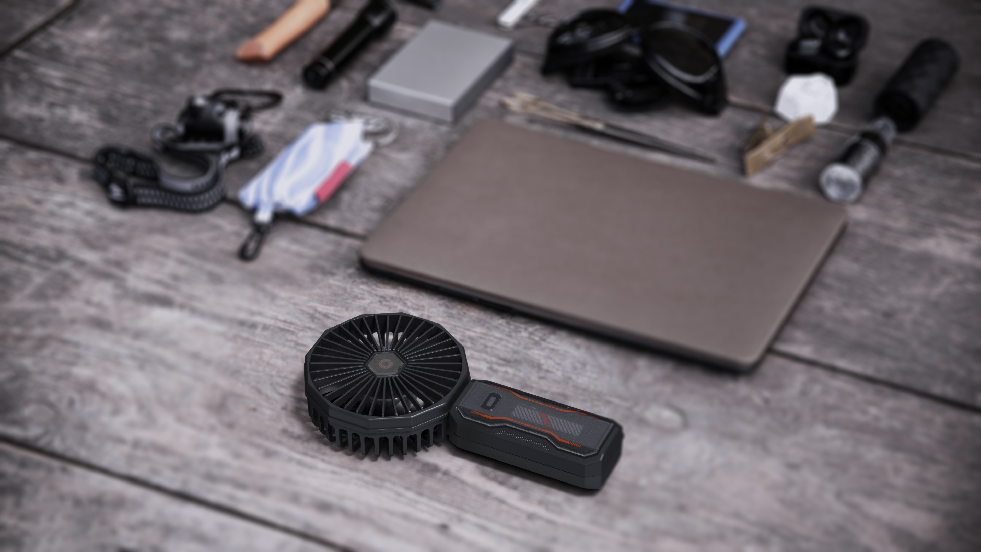 Handheld fan，Small fan，Cyberpunk，Cool，