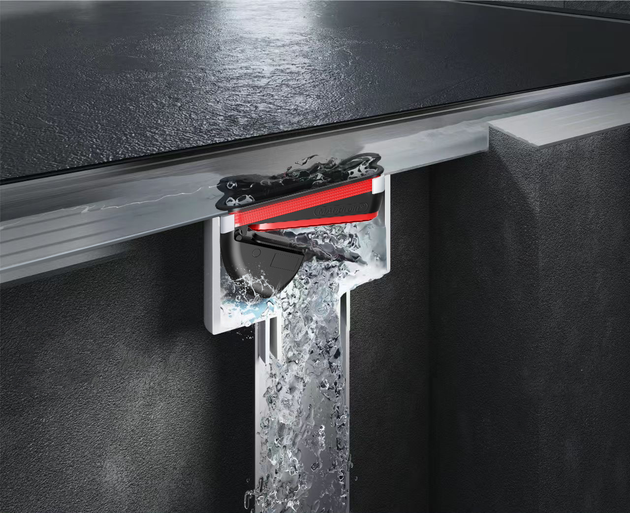 product design，Architectural technology，Linear earth drain magnetic drain valve，