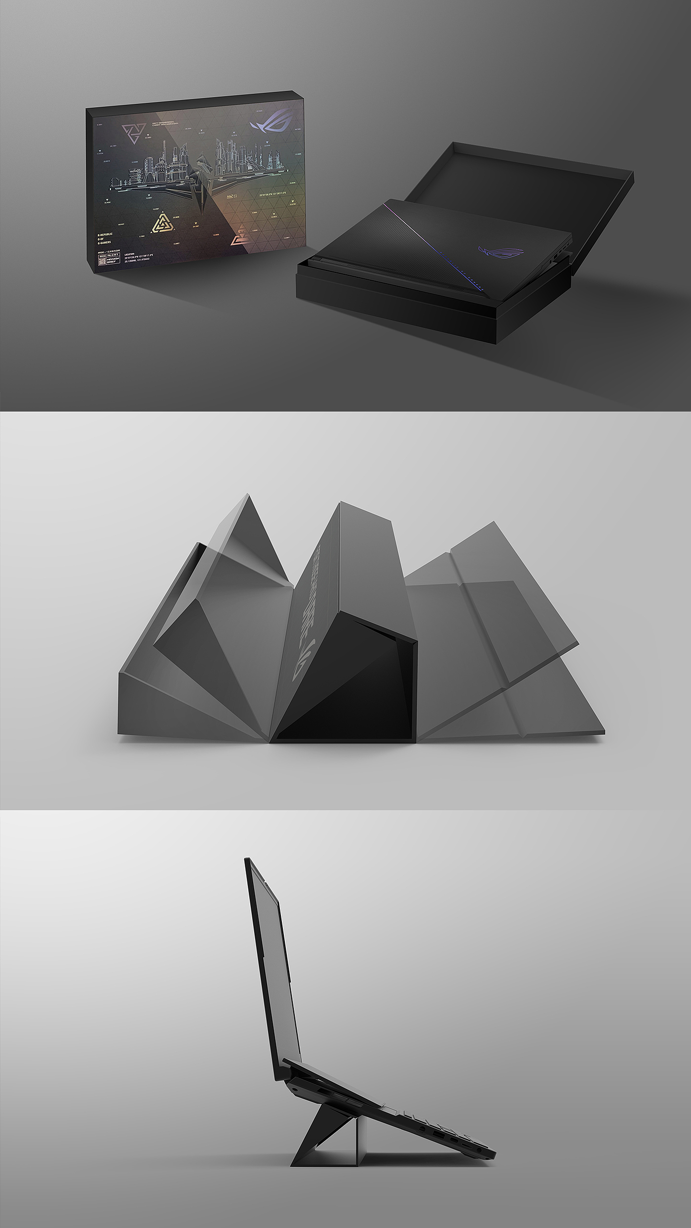 packing design，Consumer products，Laptop Packaging，