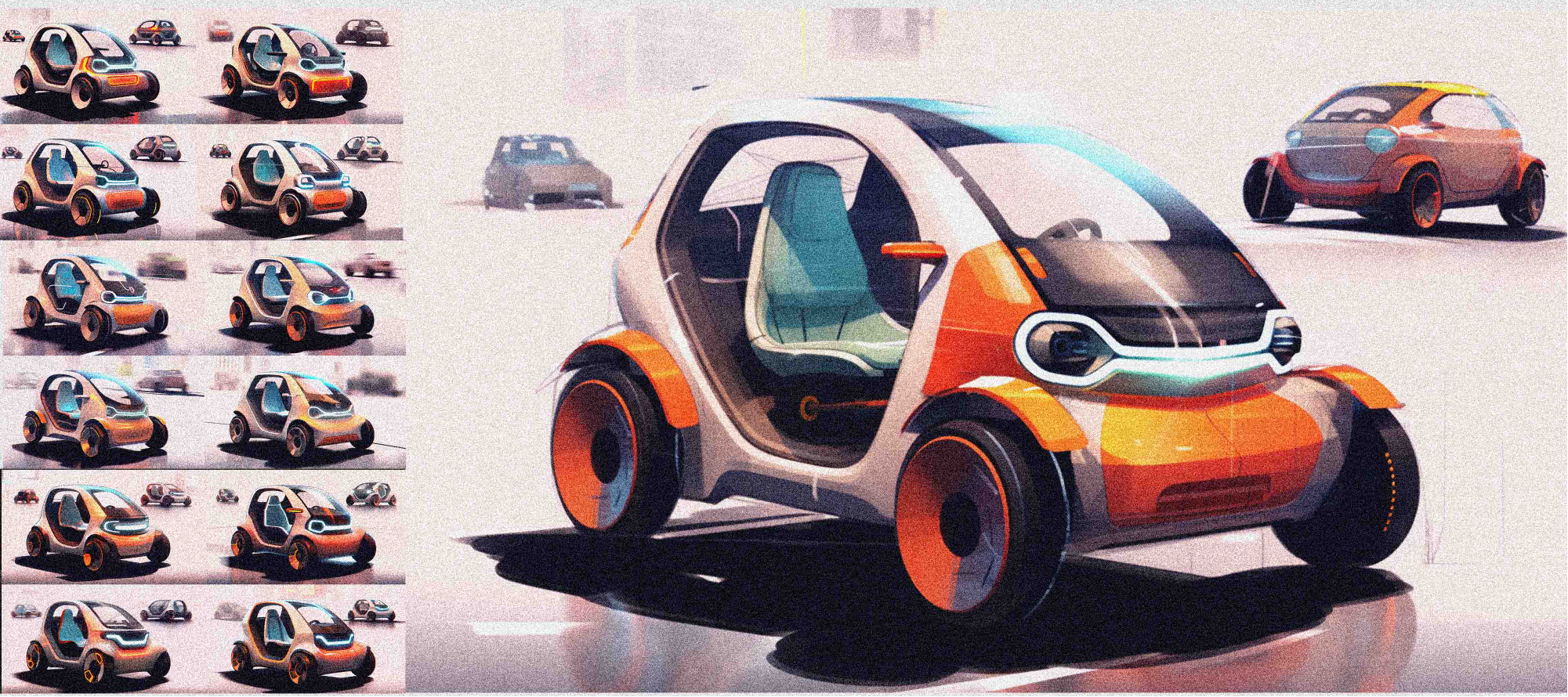 Automobile design，design process ，AI generation，Design case，