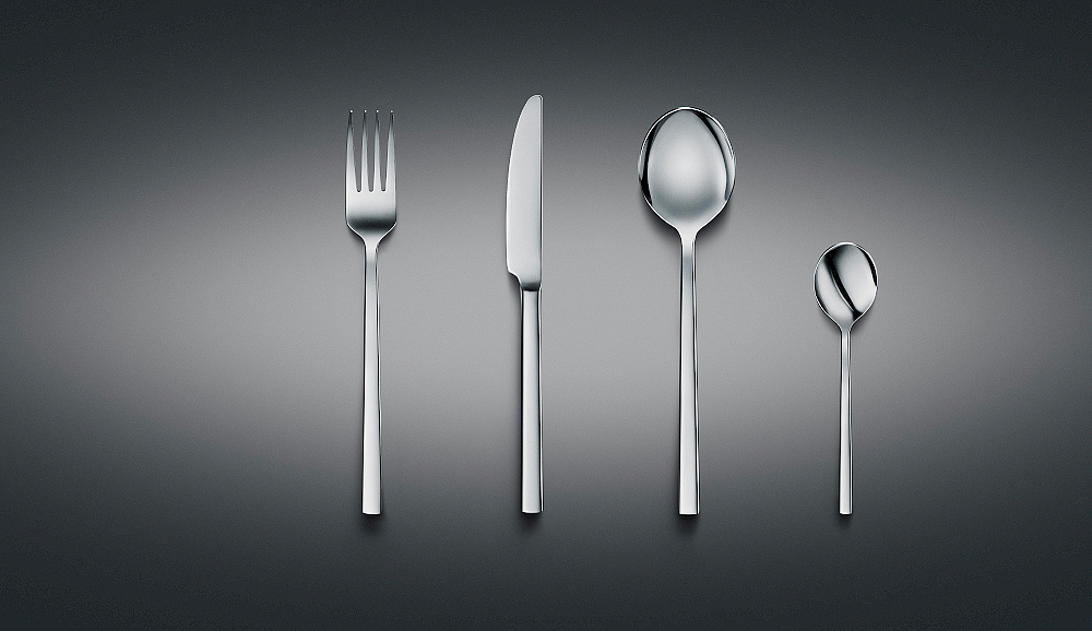 Retouching，knife and fork，silver，tableware，