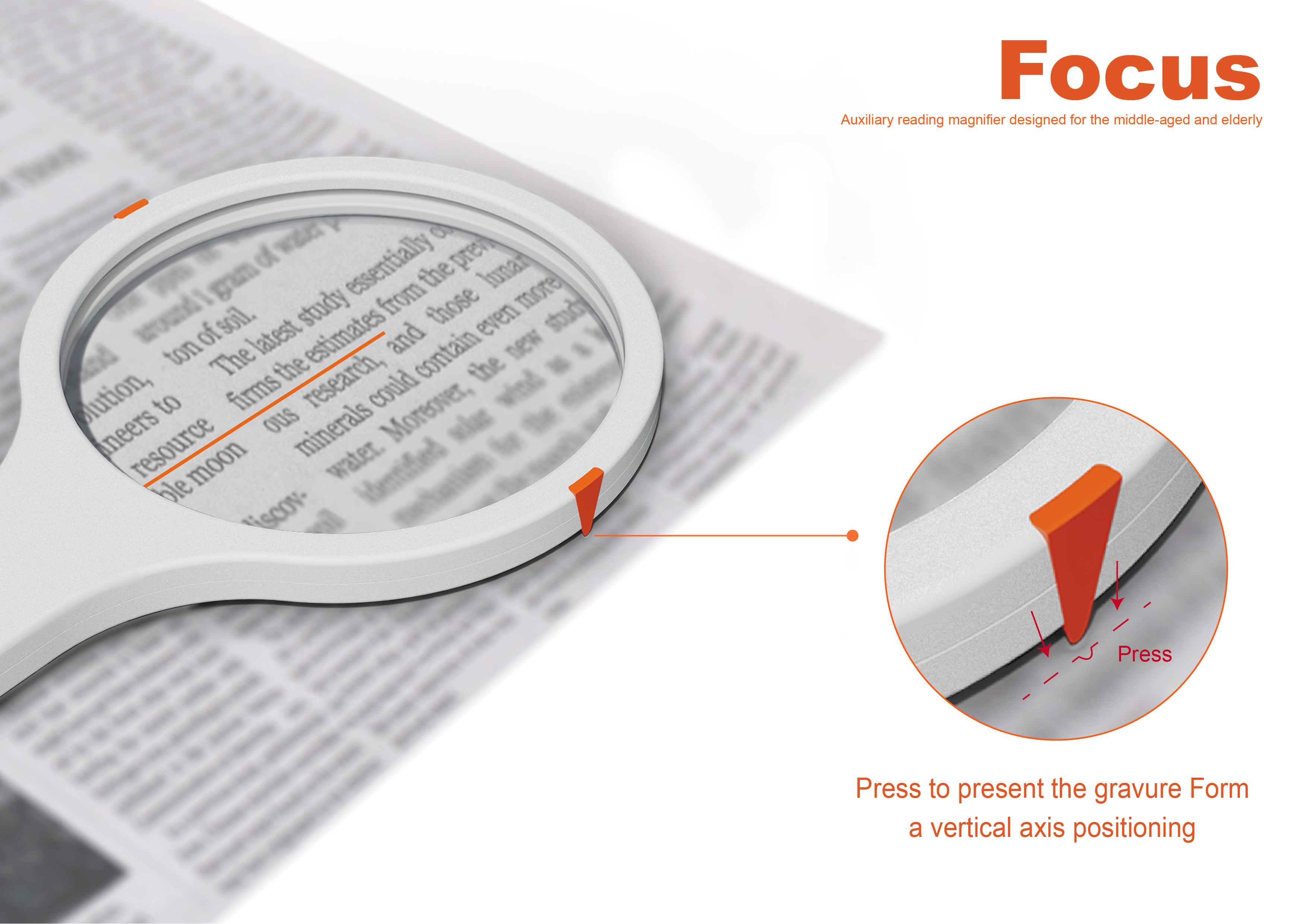 magnifier，Middle aged and elderly people，read，focusing，memory，