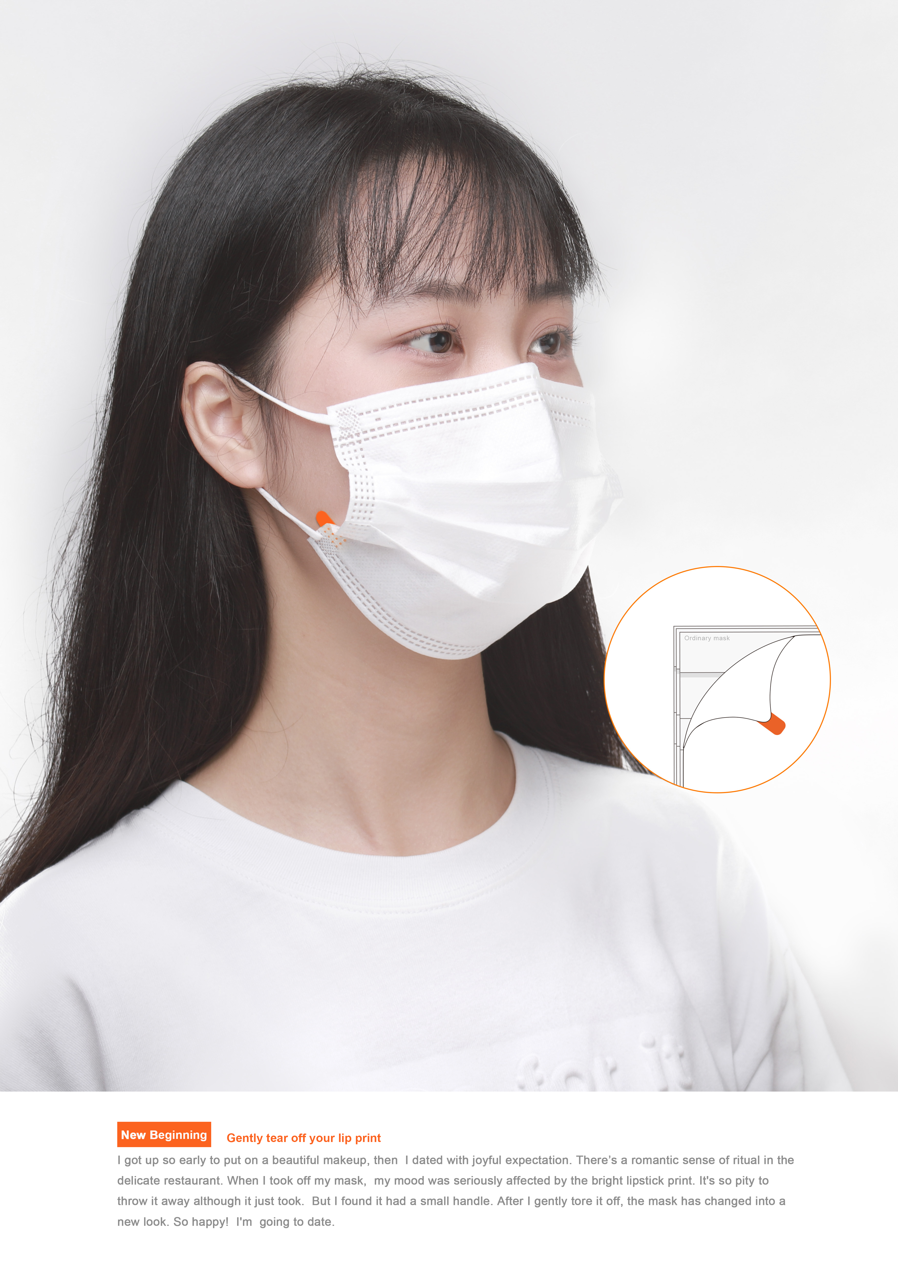 Mask design，female sex，Emotional design，