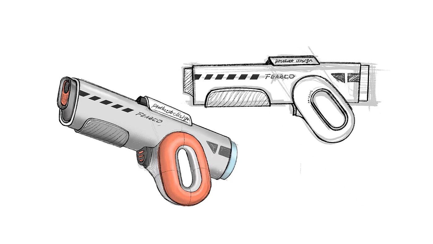 One tree industrial design，Children's Toys，Electric water gun，mideer，