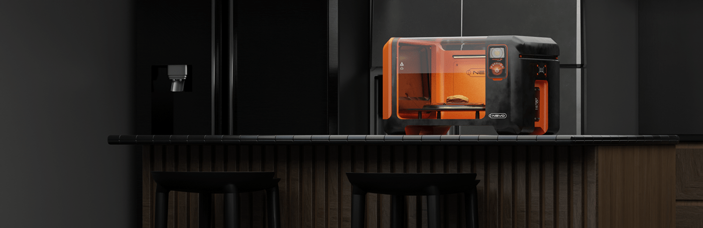 3d，industrial design，Interior design，modern，Model，visualization，Microwave Oven，