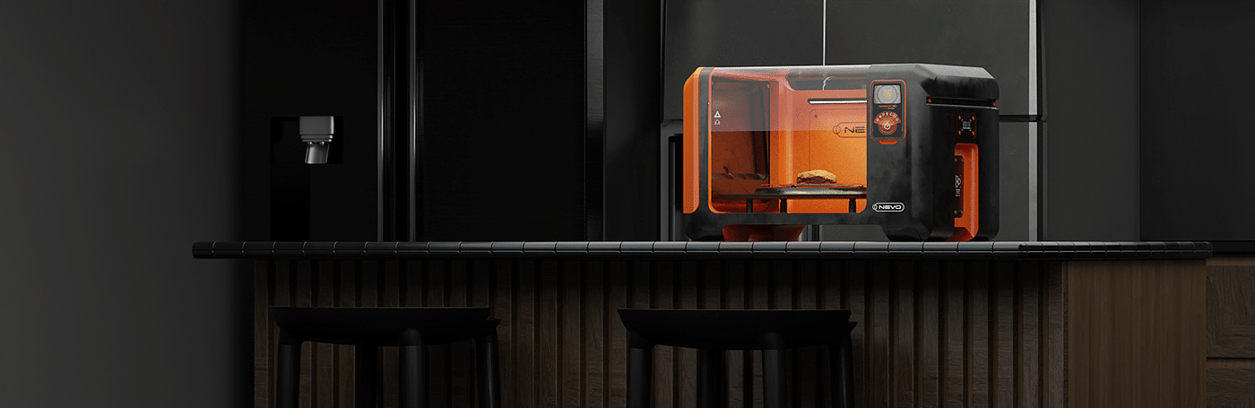 3d，industrial design，Interior design，modern，Model，visualization，Microwave Oven，