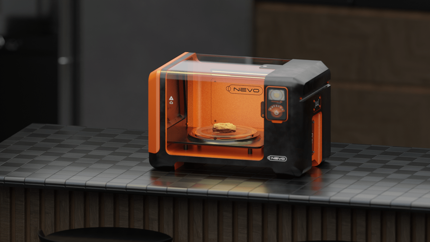3d，industrial design，Interior design，modern，Model，visualization，Microwave Oven，