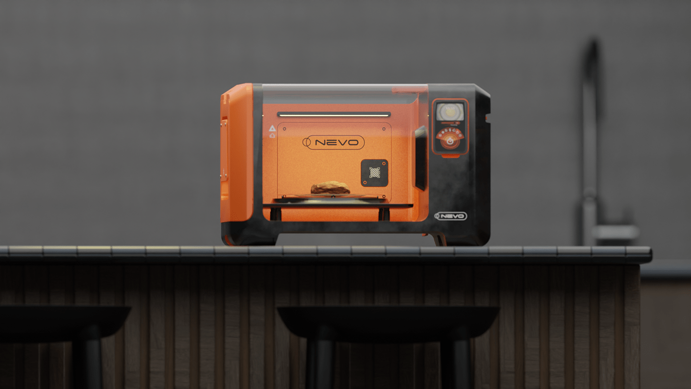 3d，industrial design，Interior design，modern，Model，visualization，Microwave Oven，