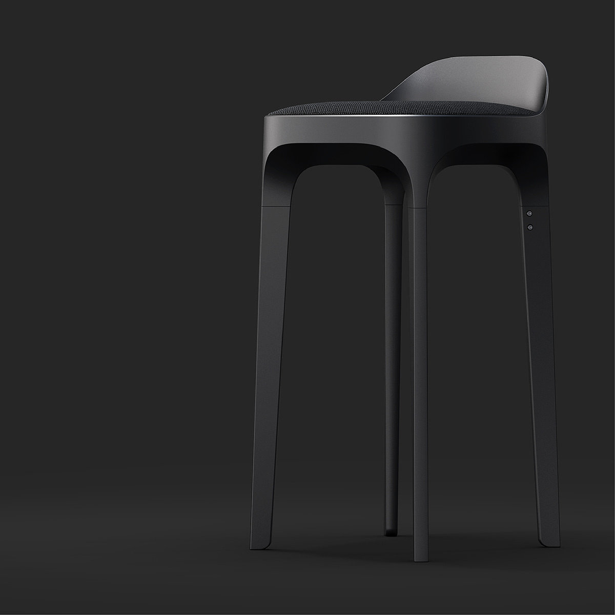 Hew Stool，chair，Metal，wood，Visual contrast，