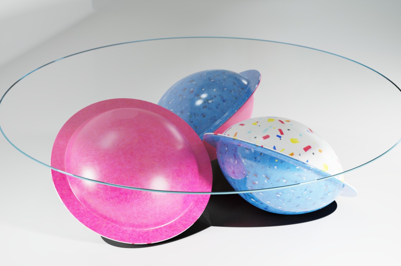 furniture，Coffee table，candy，ufo，