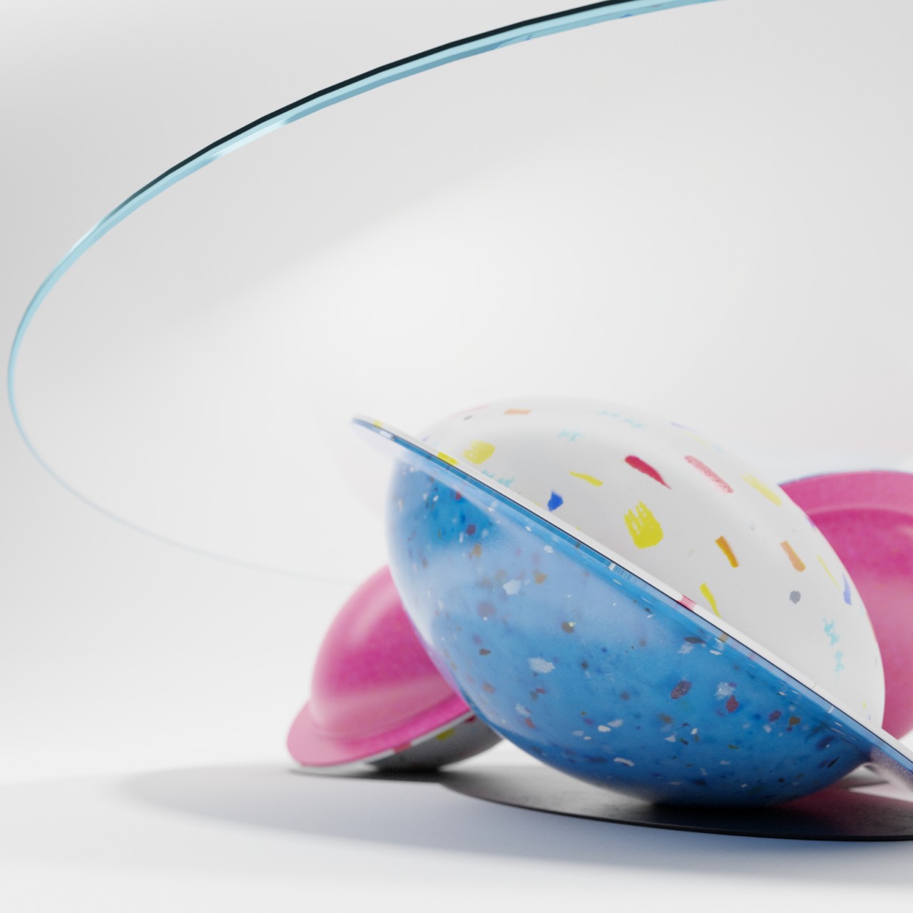 furniture，Coffee table，candy，ufo，