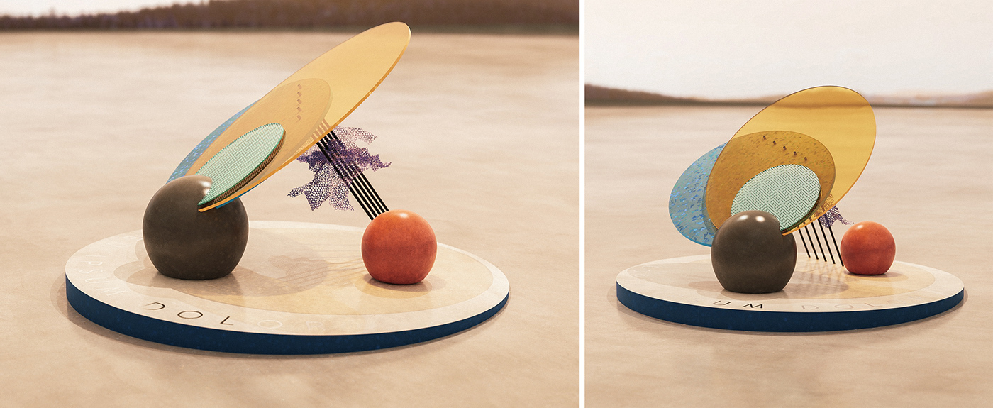 outdoors，Design，concrete，Outdoor installation，product design，statue，