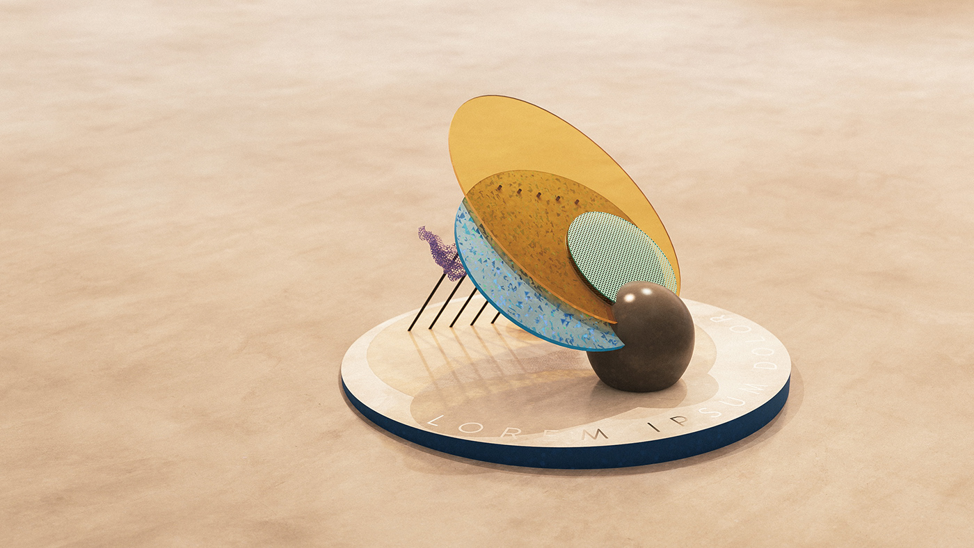 outdoors，Design，concrete，Outdoor installation，product design，statue，