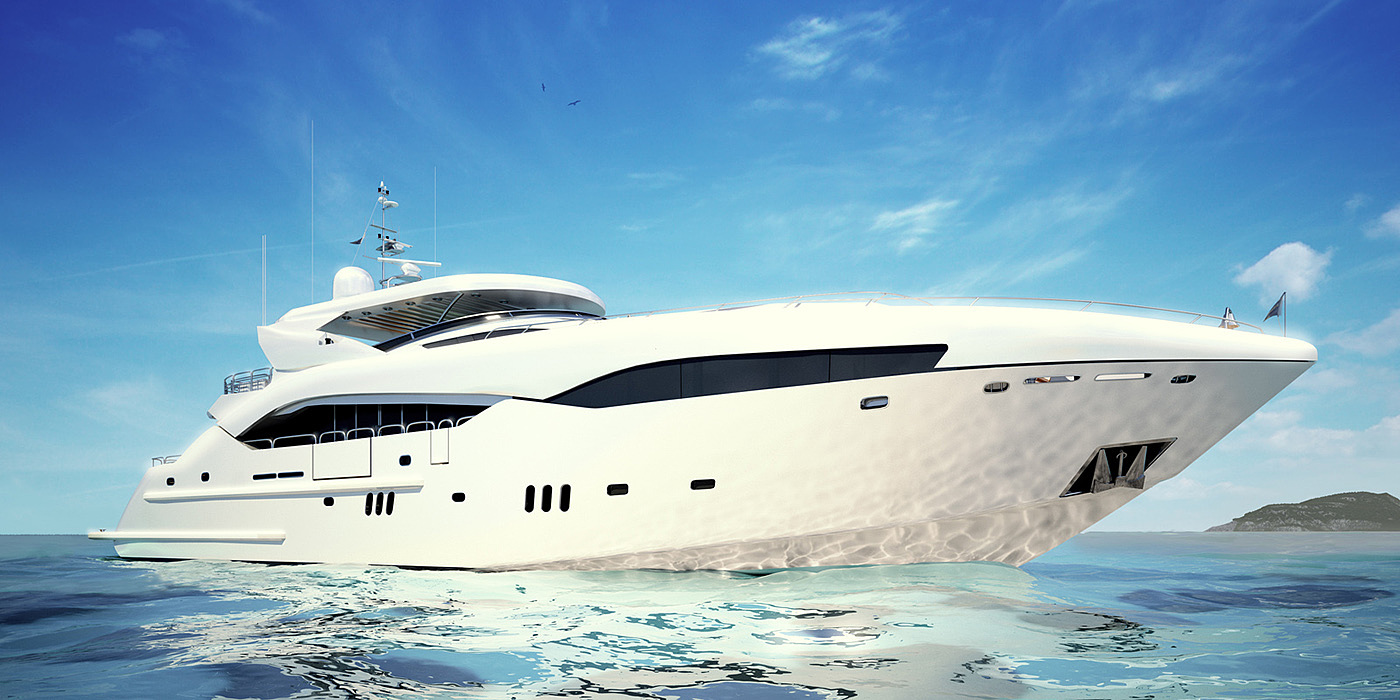 游艇，3D 模型，superyacht，