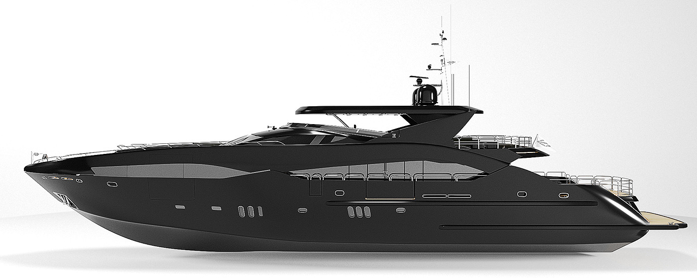 游艇，3D 模型，superyacht，