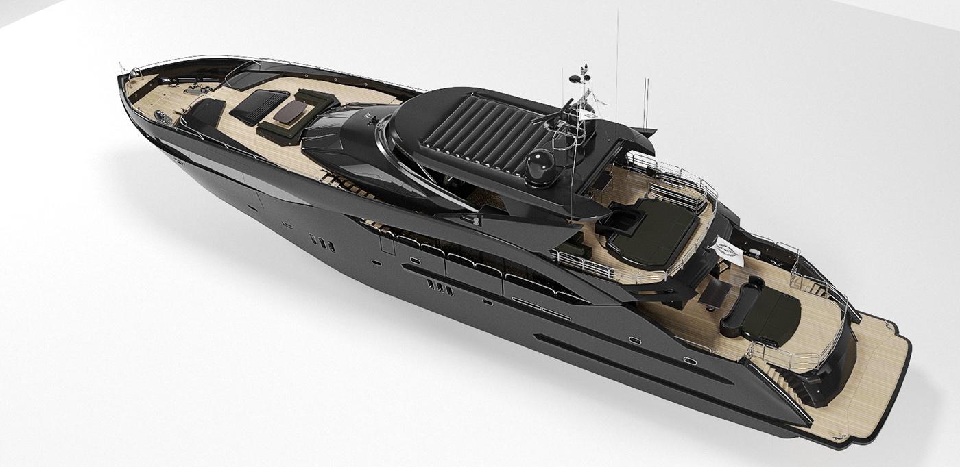 yacht，3D model，superyacht，
