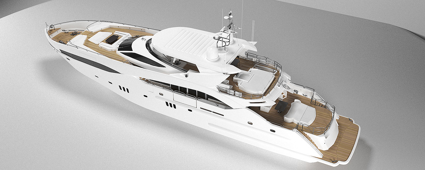 游艇，3D 模型，superyacht，