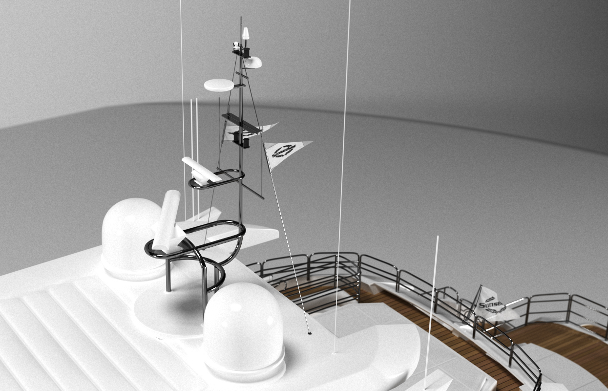 yacht，3D model，superyacht，