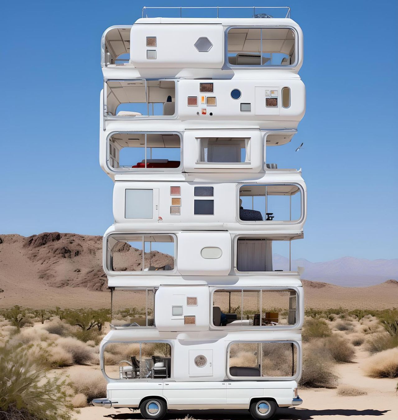 vehicle，Touring car，multi-storey，