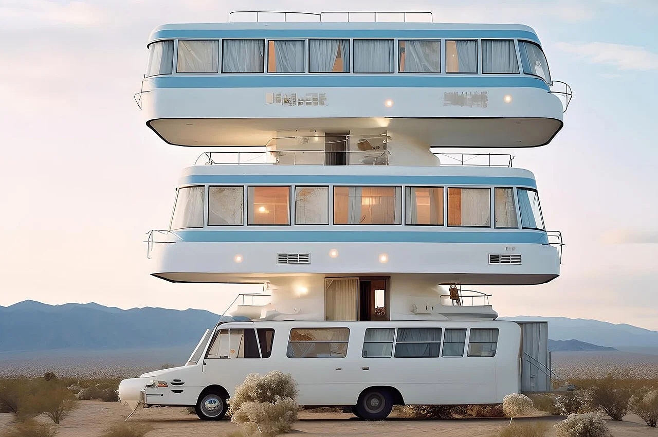 vehicle，Touring car，multi-storey，