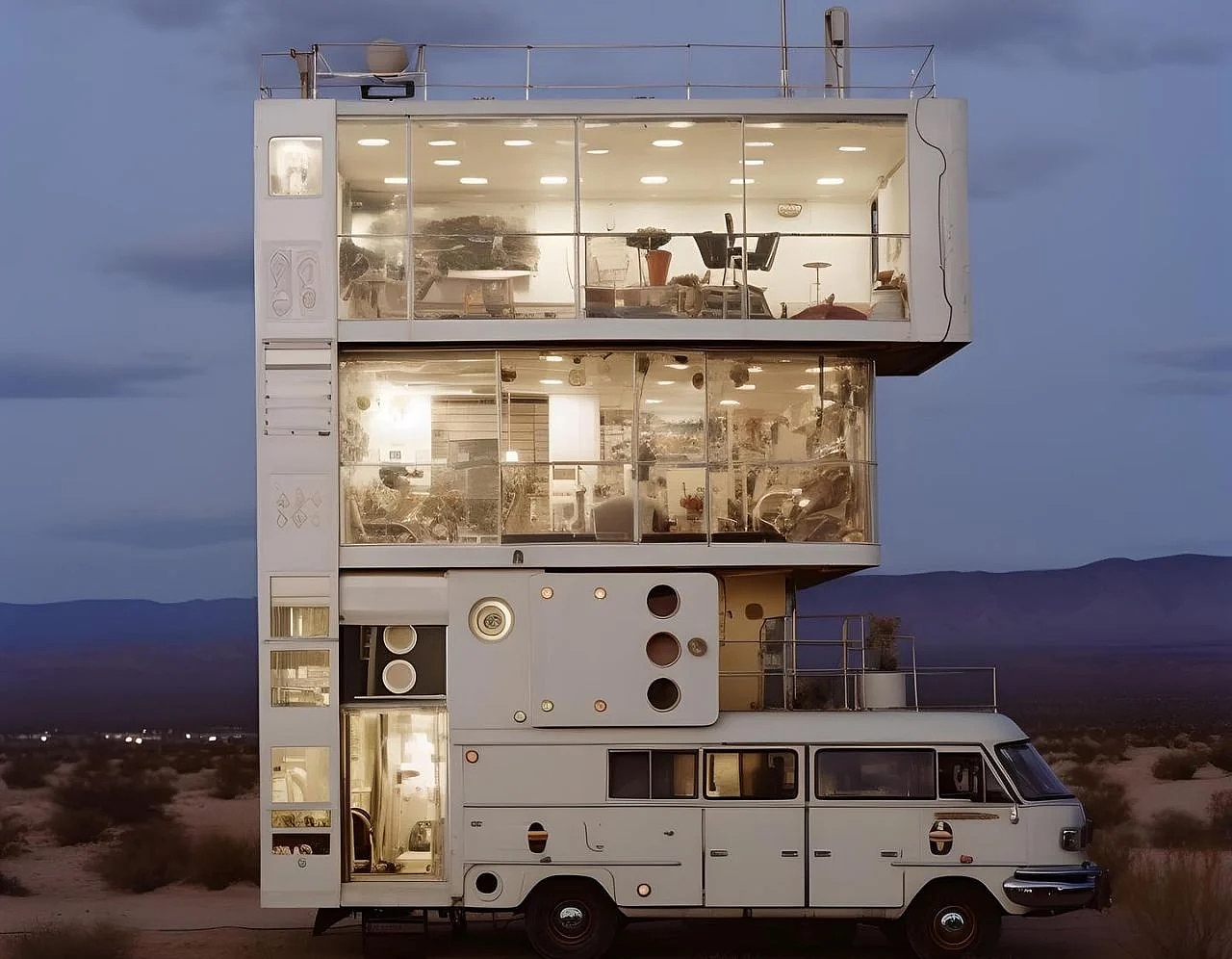 vehicle，Touring car，multi-storey，